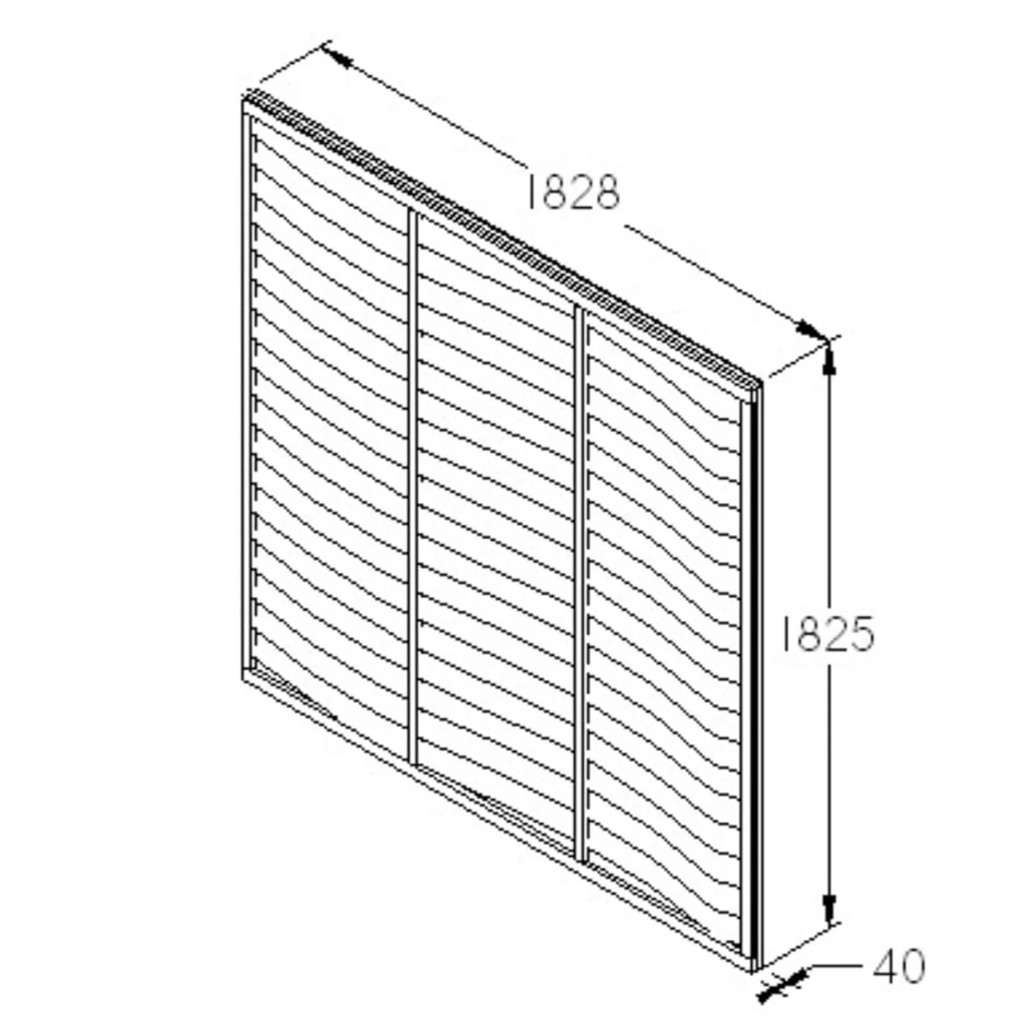 Forest Larchlap Lap 6x6ft Fence Panel - Pack Of 3 4 Forest Larchlap Lap 6x6ft Fence Panel - Pack Of 3 - Image 4
