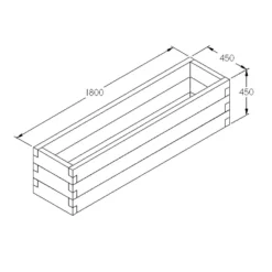 Forest Garden Wooden Caledonian Garden Trough Planter -Deals A Sunlit Garden Store 12812609 1204833219756189