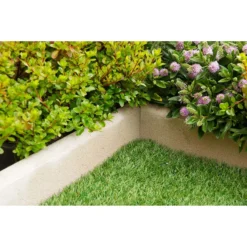 Stylish Stone Round Top Edging 600mm - Grey (Full Pack)