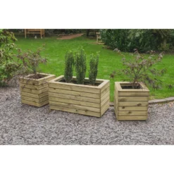 Forest Garden Wooden Linear Double Planter -Deals A Sunlit Garden Store 12814339 1214832957452263