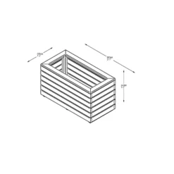 Forest Garden Wooden Linear Double Planter -Deals A Sunlit Garden Store 12814339 1614832957123241