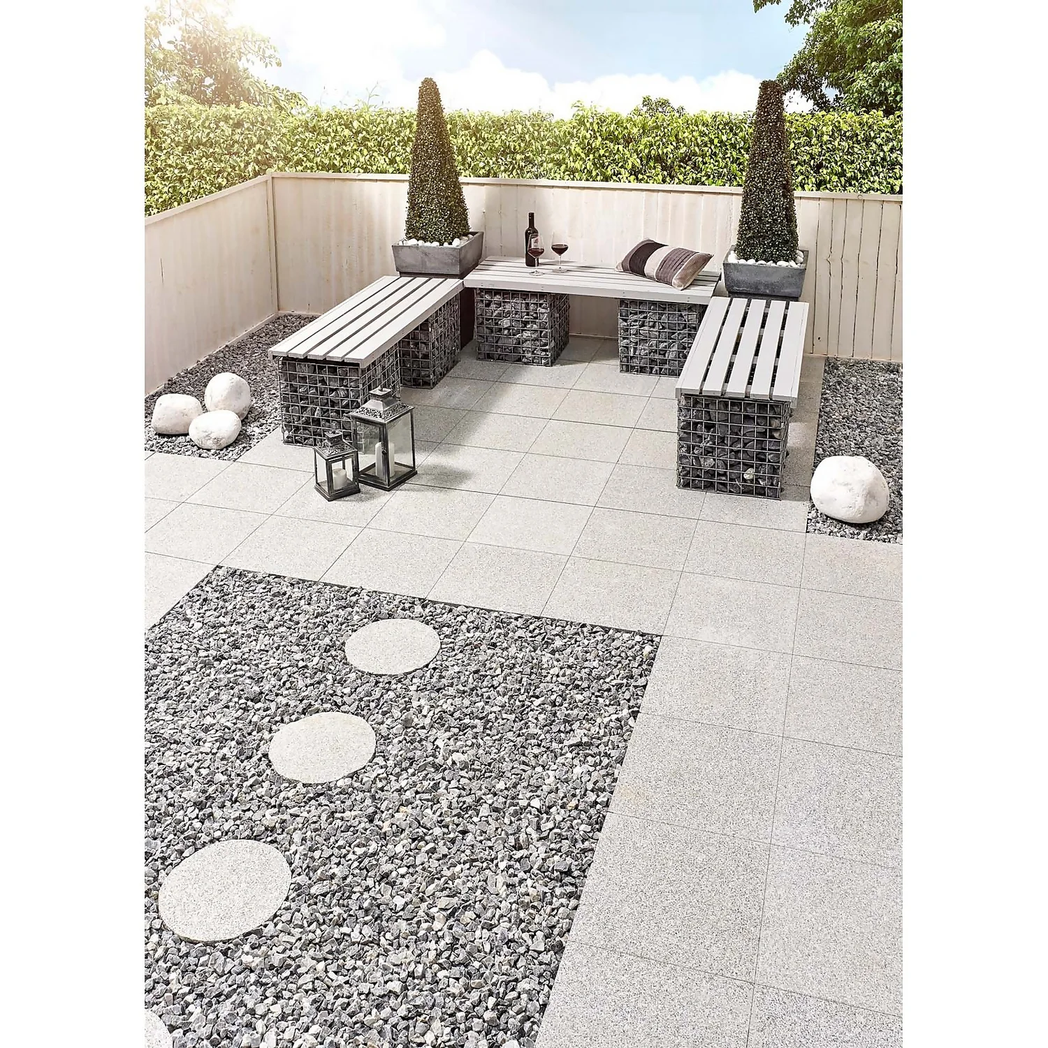 Stylish Stone Granite Paving 400 X 400mm - Light Grey (Full Pack) 4 Stylish Stone Granite Paving 400 X 400mm - Light Grey (Full Pack) - Image 4