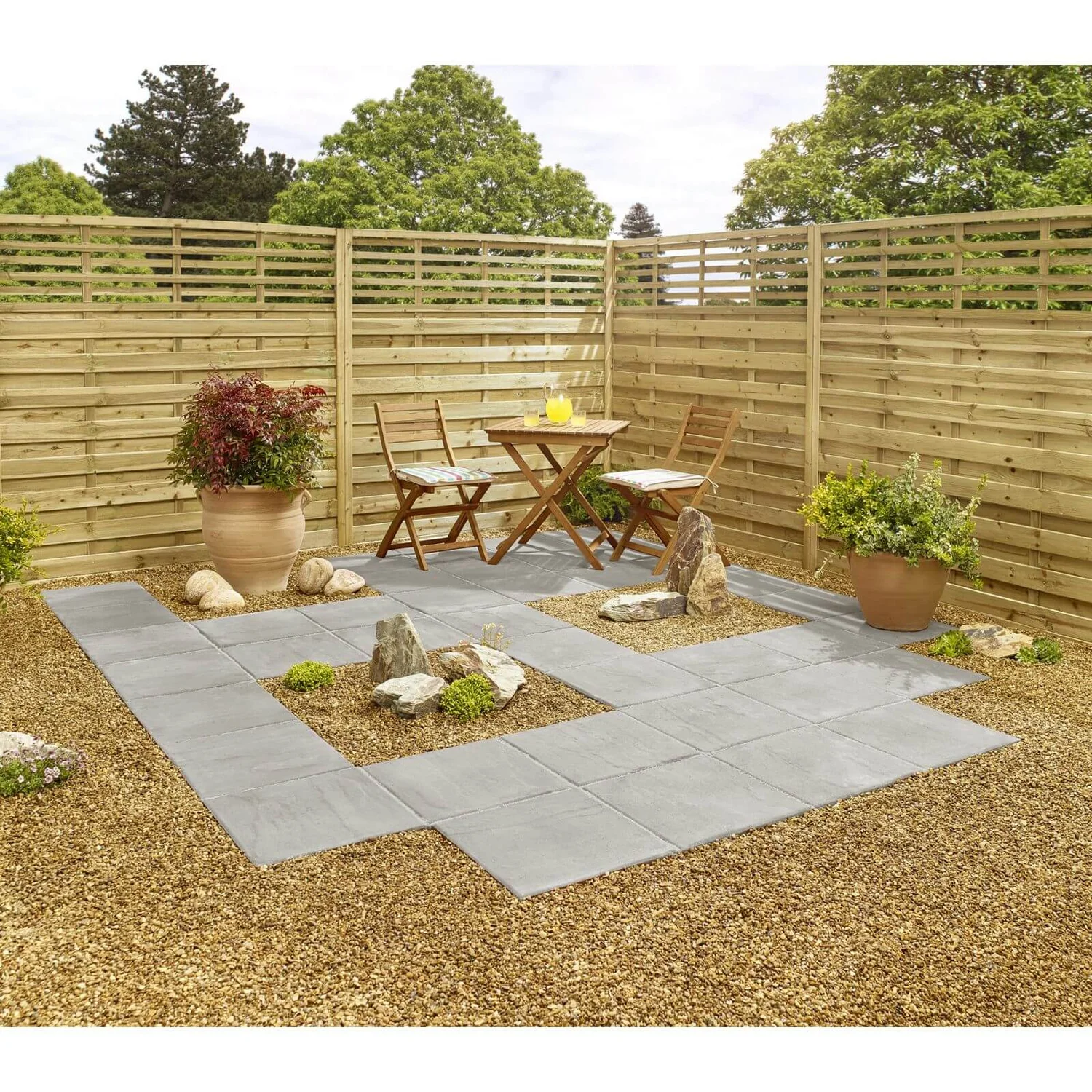 Stylish Stone Hereford Paving Riven 450 X 450mm - Grey 1 Stylish Stone Hereford Paving Riven 450 X 450mm - Grey