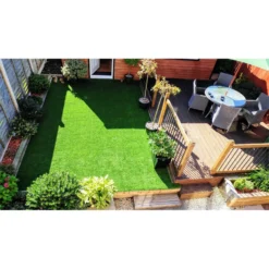 Nomow 28mm Garden Grass Artificial Grass Roll - 4m Width -Deals A Sunlit Garden Store 12816261 7484832979986211