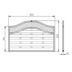 Forest Prague Fence Panel - 4ft - Pack Of 5 -Deals A Sunlit Garden Store 12823085 1714833217669890