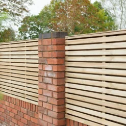 Forest Double Forest Slatted Fence Panel - 3ft - Pack Of 5