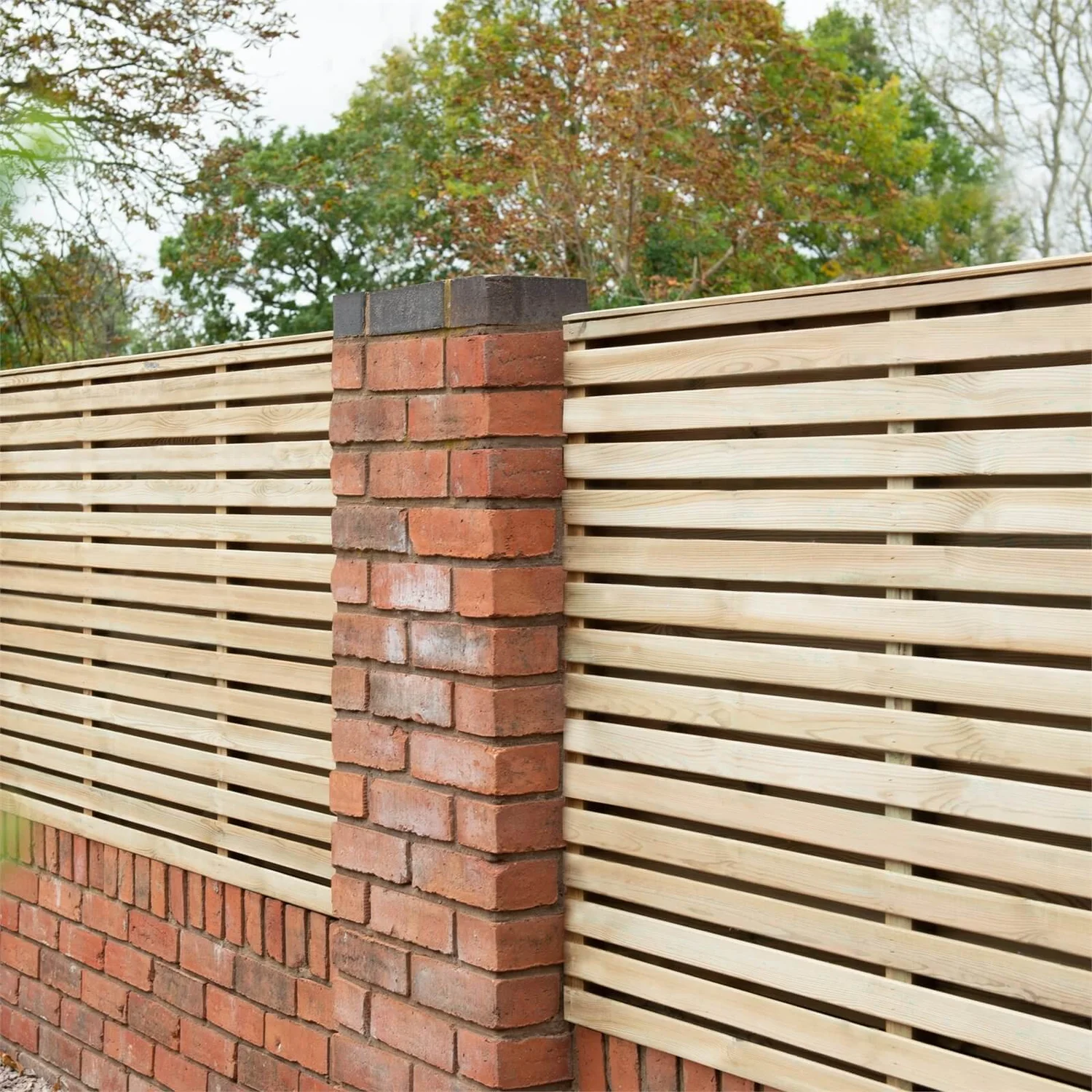 Forest Double Forest Slatted Fence Panel - 3ft - Pack Of 5 1 Forest Double Forest Slatted Fence Panel - 3ft - Pack Of 5