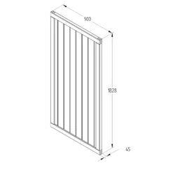 Vertical Tongue & Groove Gate - 6ft -Deals A Sunlit Garden Store 12824340 3574833222703884