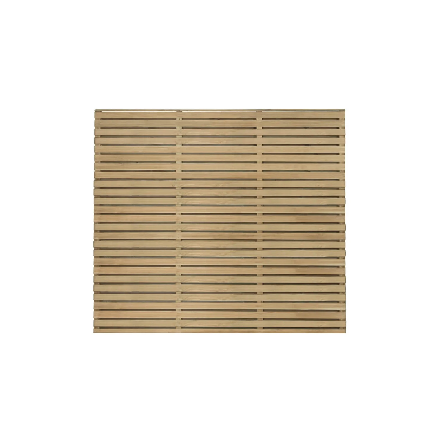6ft X 5ft (1.8m X 1.5m) Pressure Treated Contemporary Double Slatted Fence Panel - Pack Of 5 3 6ft X 5ft (1.8m X 1.5m) Pressure Treated Contemporary Double Slatted Fence Panel - Pack Of 5 - Image 3
