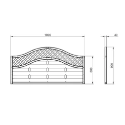 1.8m X 0.9m Pressure Treated Decorative Europa Prague Fence Panel - Pack Of 4 -Deals A Sunlit Garden Store 12832749 8364833196601901