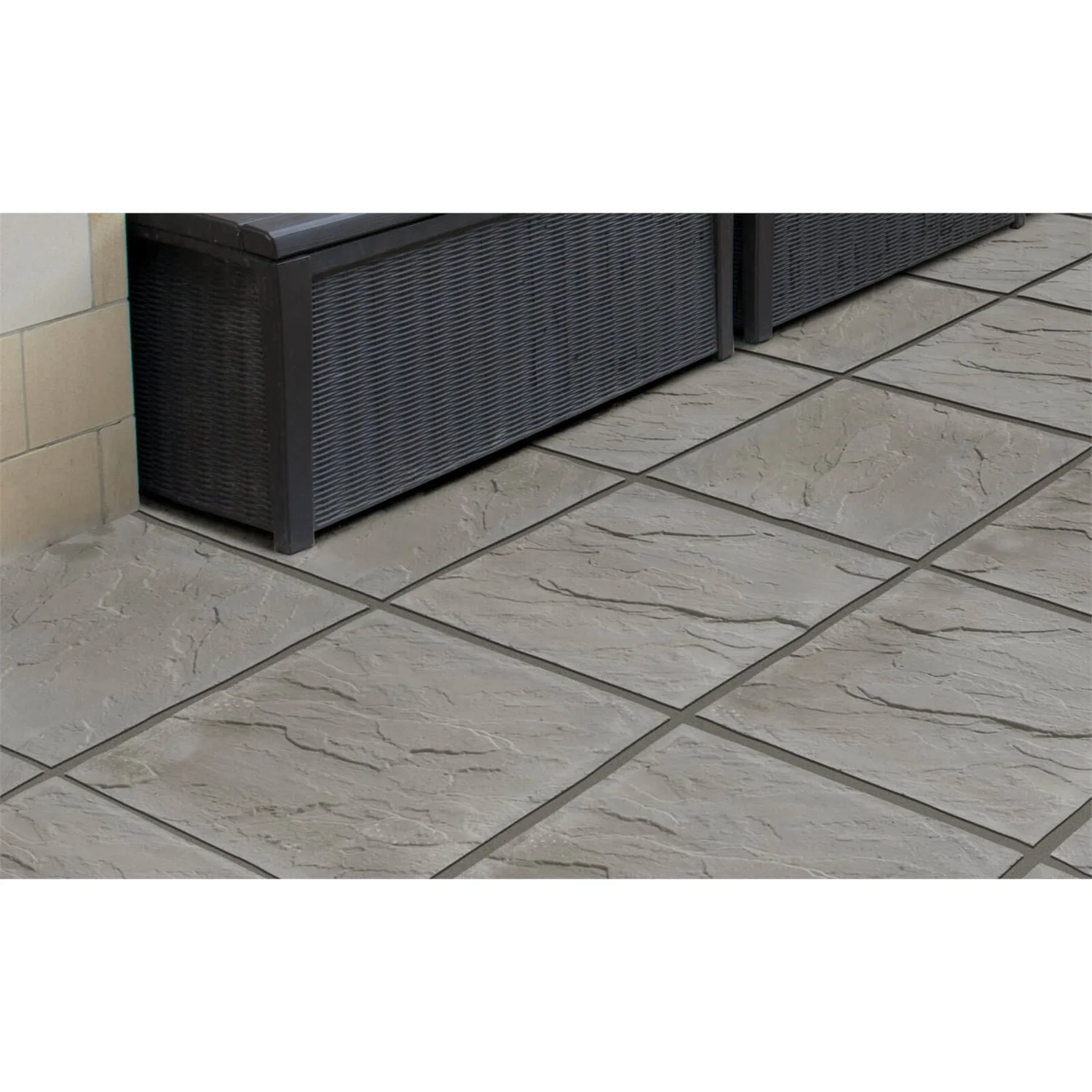 Stylish Stone Peak Paving Riven 400 X 400mm Grey 2 Stylish Stone Peak Paving Riven 400 X 400mm Grey - Image 2