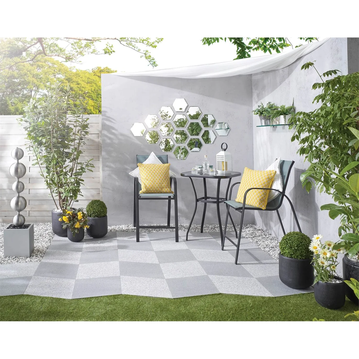 Granite Diamond Paving 450 X 450mm Light Grey (Full Pack) 2 Granite Diamond Paving 450 X 450mm Light Grey (Full Pack) - Image 2