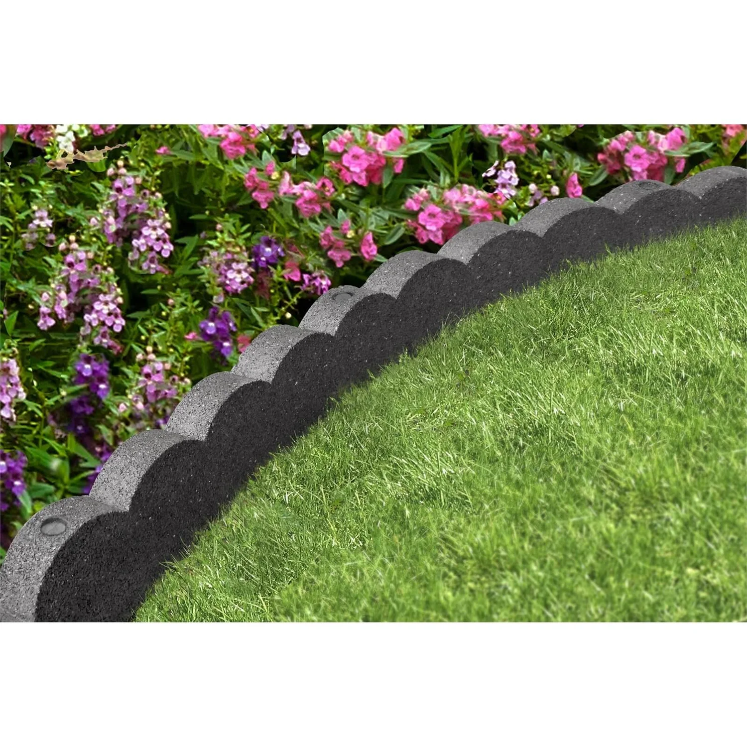 Scalloped Rubber Border Edging - Grey 2 Scalloped Rubber Border Edging - Grey - Image 2