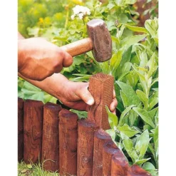 Wooden Border Log Roll Fixing Peg - 45 X 50 X 50mm