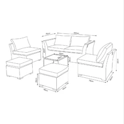 Bambrick 6 Seater Grey Rattan Garden Sofa Set 18 Bambrick 6 Seater Grey Rattan Garden Sofa Set -Deals A Sunlit Garden Store 12882317 2044947969840510