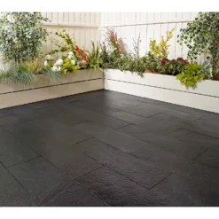 Stylish Stone Sawn Limestone 600 X 200mm - Charcoal (Full Pack) -Deals A Sunlit Garden Store 12883885 1644849854797751