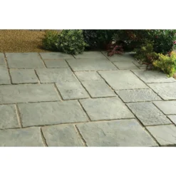 Stylish Stone Belfrey Paving Patio Kit 5.76sq M - Rustic Sage