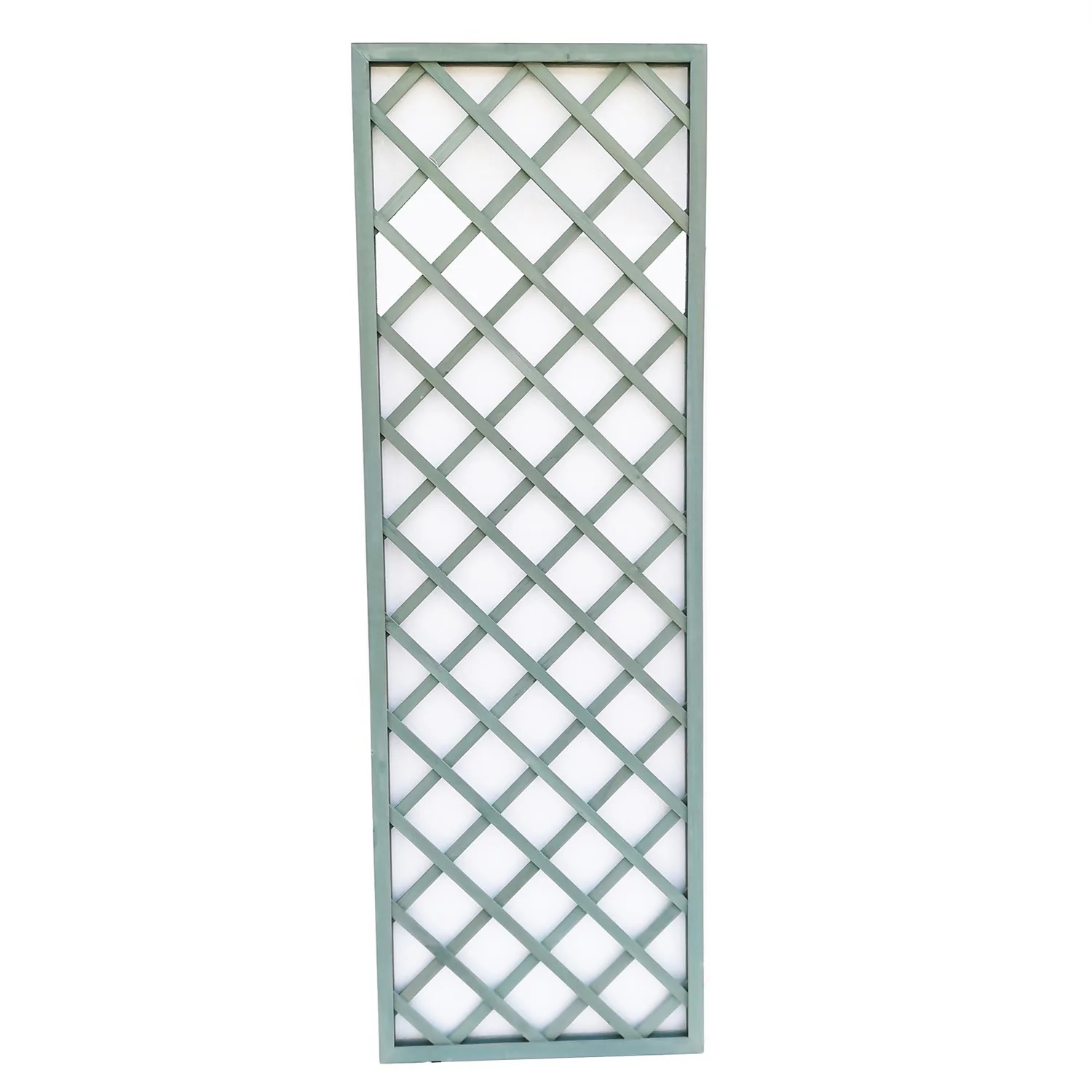 1.8m X 60cm Wooden Trellis Panel - Green 1 1.8m X 60cm Wooden Trellis Panel - Green