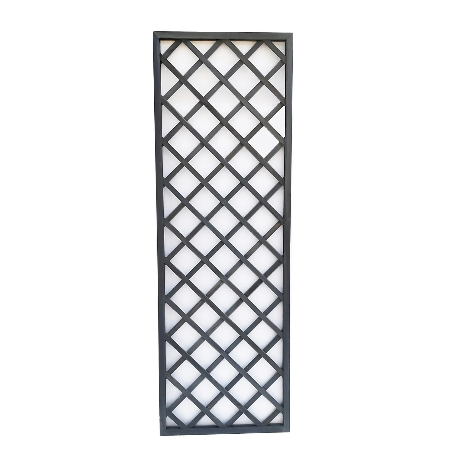 1.8m X 60cm Wooden Trellis Panel - Grey 1 1.8m X 60cm Wooden Trellis Panel - Grey