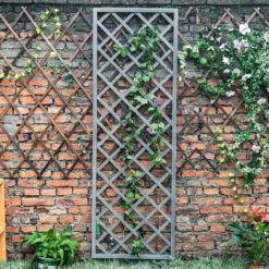 1.8m X 60cm Wooden Trellis Panel - Grey 6 1.8m X 60cm Wooden Trellis Panel - Grey -Deals A Sunlit Garden Store 12885325 7185013038682600