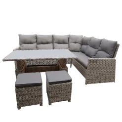 Mortimer Grey Rattan Garden Corner Sofa Set -Deals A Sunlit Garden Store 12887790 1775047776377538