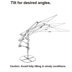3m Overhanging Parasol - Natural -Deals A Sunlit Garden Store 12888570 2114966185592611
