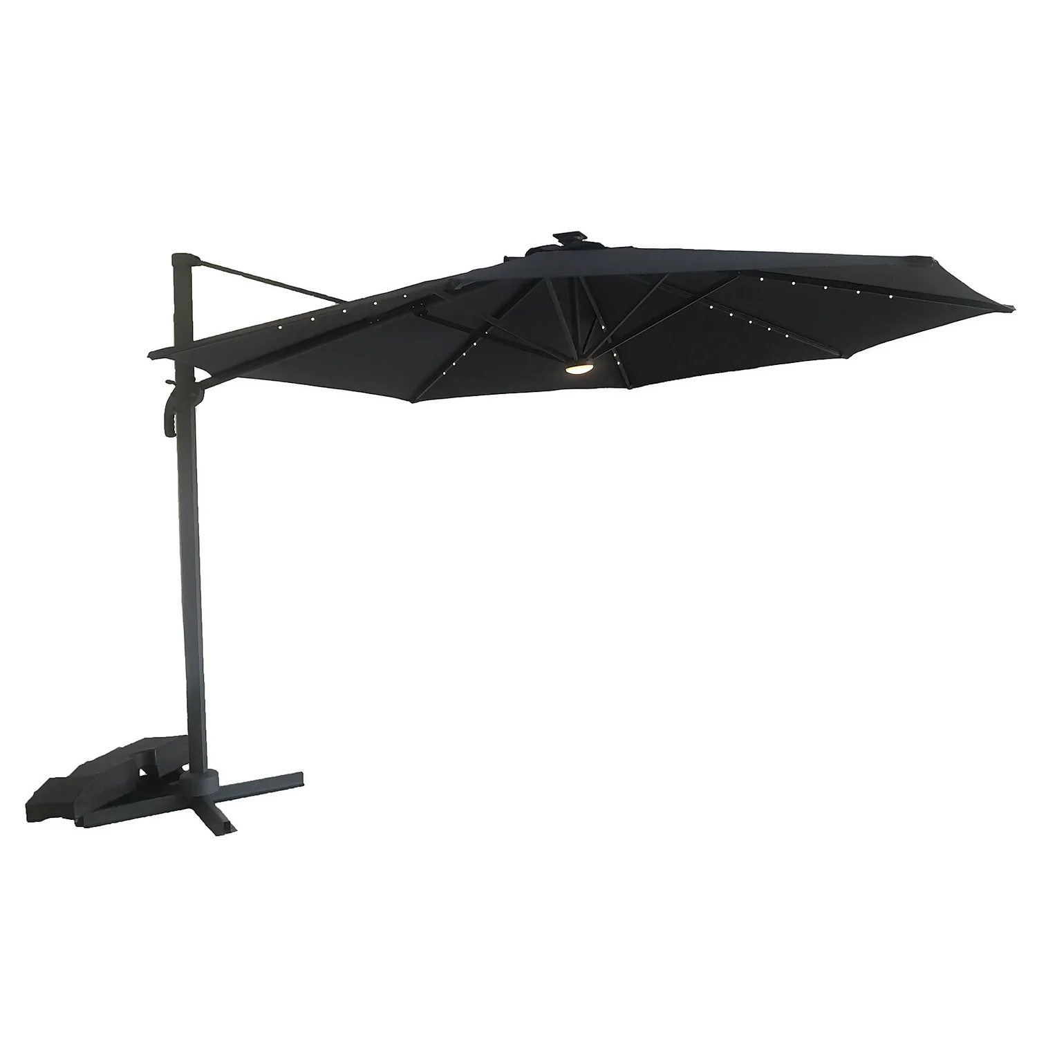 3.5m Overhanging Parasol With Lights 1 3.5m Overhanging Parasol With Lights