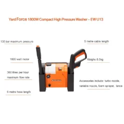 Yard Force 1800W 135Bar Compact Pressure Washer -Deals A Sunlit Garden Store 12892251 9054929620347179