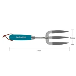House Beautiful Stainless Steel Hand Fork With A Teal Painted Hardwood Handle -Deals A Sunlit Garden Store 13188707 1804928022202854