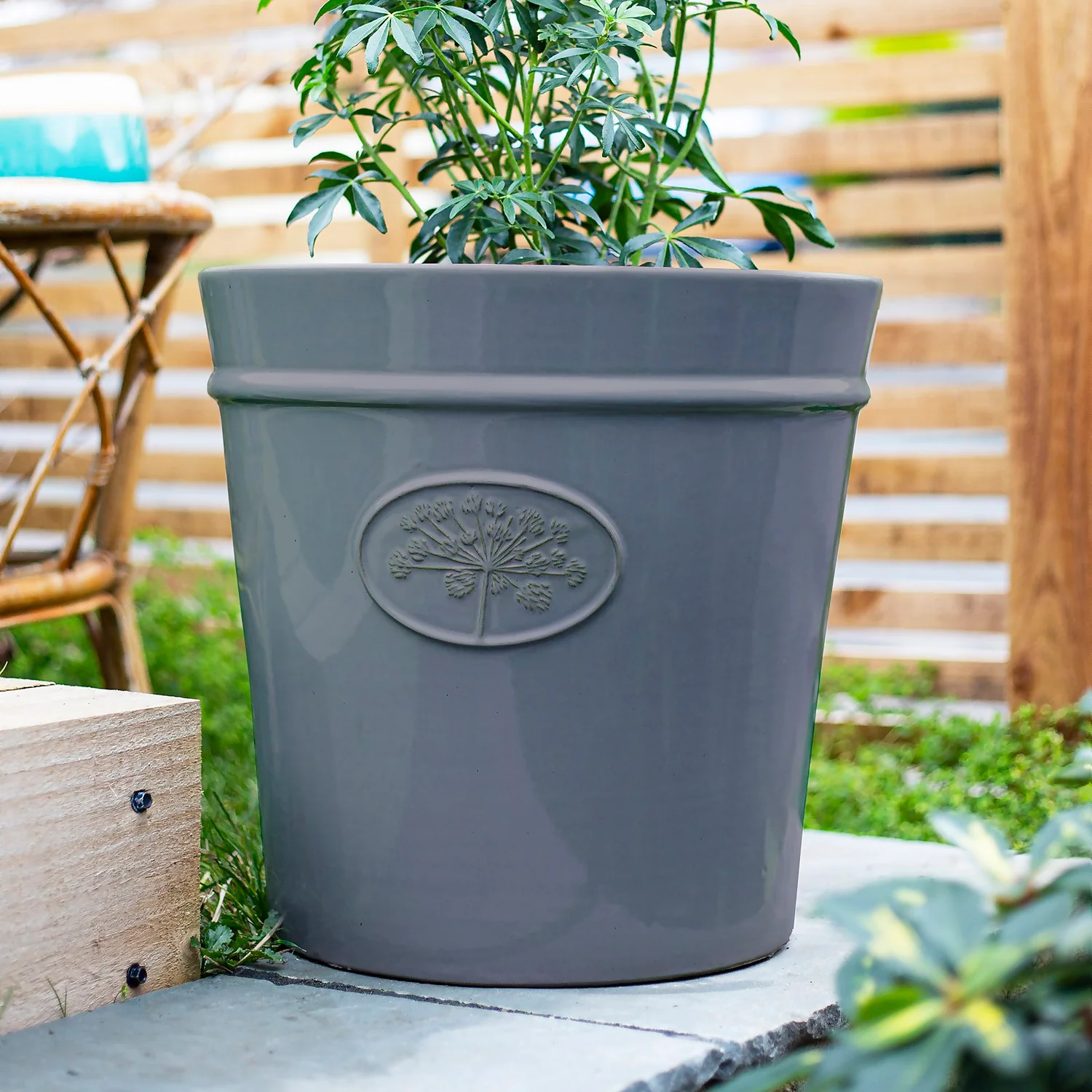 Country Living Heritage Denim Cone Pot - 41cm 5 Country Living Heritage Denim Cone Pot - 41cm - Image 5