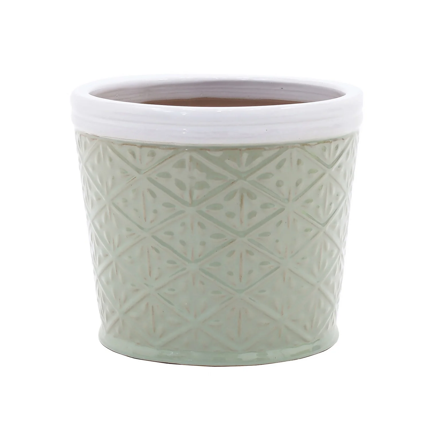 Country Living Heritage 2 Tone Sage Cone Pot - 25cm 1 Country Living Heritage 2 Tone Sage Cone Pot - 25cm