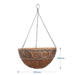 35 Cm Distress Finish Hanging Basket With Coco Liner -Deals A Sunlit Garden Store 13193949 1034902150198588