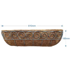 Distress Finish Wall Trough With Coco Liner - 61cm -Deals A Sunlit Garden Store 13221622 1854902150175446