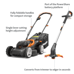 WORX 40V WG927E Cordless Lawn Mower & Trimmer Twin Pack - 34cm -Deals A Sunlit Garden Store 13280772 9464944645645159