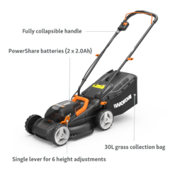 Worx 40V WG779E.2 Cordless Lawn Mower - 34cm 10 Worx 40V WG779E.2 Cordless Lawn Mower - 34cm -Deals A Sunlit Garden Store 13326411 1834944645706683
