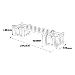 Anchor Fast FSC RHS Bench With Planters 8 Anchor Fast FSC RHS Bench With Planters -Deals A Sunlit Garden Store 13452041 1284927582205019