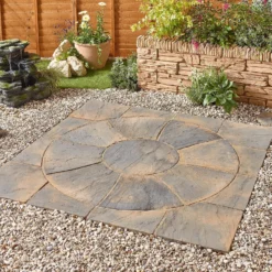 Stylish Stone Chantry Twist Circle Paving Kit 1.5m Antique -Deals A Sunlit Garden Store 13452071 1404935334092090
