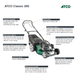 Atco 166cc Classic 20S Petrol Lawn Mower- 51cm -Deals A Sunlit Garden Store 13483564 4434932703871040