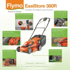 Flymo 1600W EasiStore 380R Electric Lawn Mower - 38cm -Deals A Sunlit Garden Store 13524797 7984936626546093