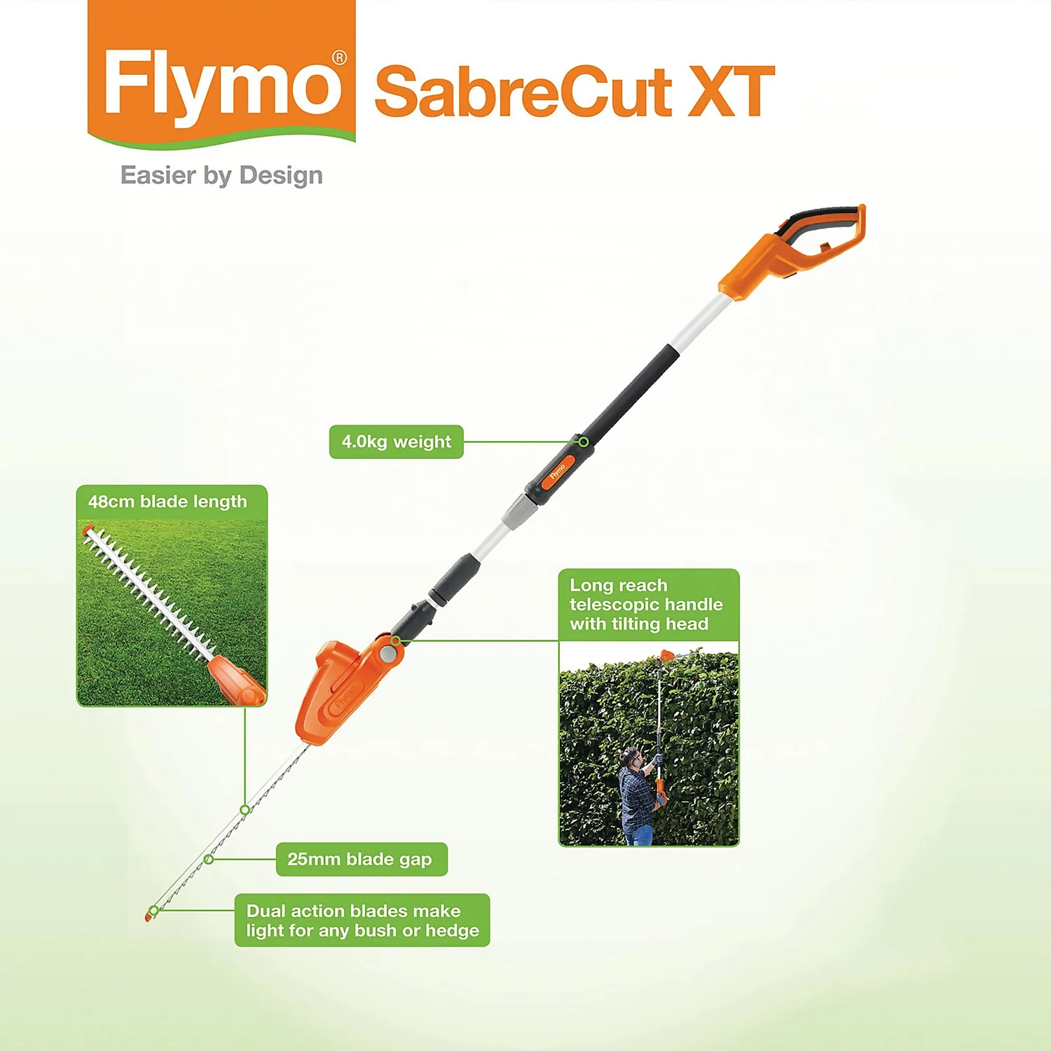 Flymo SabreCut XT TeleHedge Trimmer 3 Flymo SabreCut XT TeleHedge Trimmer - Image 3