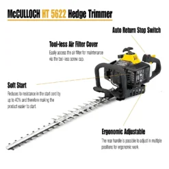 McCulloch HT5622 Petrol Hedge Trimmer -Deals A Sunlit Garden Store 13524822 1964936893562440