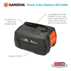 GARDENA Power 4 ALL Battery 18V 4.0Ah -Deals A Sunlit Garden Store 13524834 1234936345056117