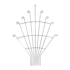 Agriframes Peacock Garden Trellis - W 1m X H 1.25m - Black