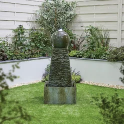 Stylish Fountain Obelisk Falls Water Feature With LEDs 8 Stylish Fountain Obelisk Falls Water Feature With LEDs -Deals A Sunlit Garden Store 13846044 1594962027941964