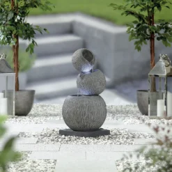 Stylish Fountain Illusion Falls Water Feature With LEDs -Deals A Sunlit Garden Store 13846045 3854962027687717