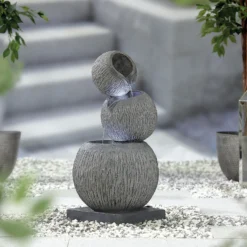 Stylish Fountain Illusion Falls Water Feature With LEDs -Deals A Sunlit Garden Store 13846045 4344962027737883