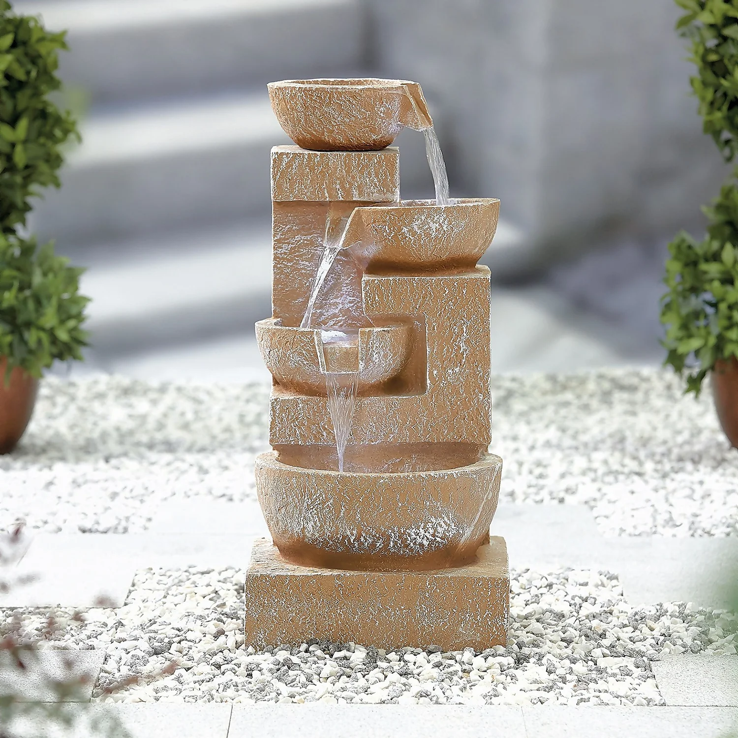 Stylish Fountain Sparkling Bowls Water Feature With LEDs 2 Stylish Fountain Sparkling Bowls Water Feature With LEDs - Image 2