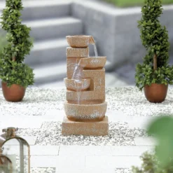 Stylish Fountain Sparkling Bowls Water Feature With LEDs 12 Stylish Fountain Sparkling Bowls Water Feature With LEDs -Deals A Sunlit Garden Store 13846048 2824971880480515