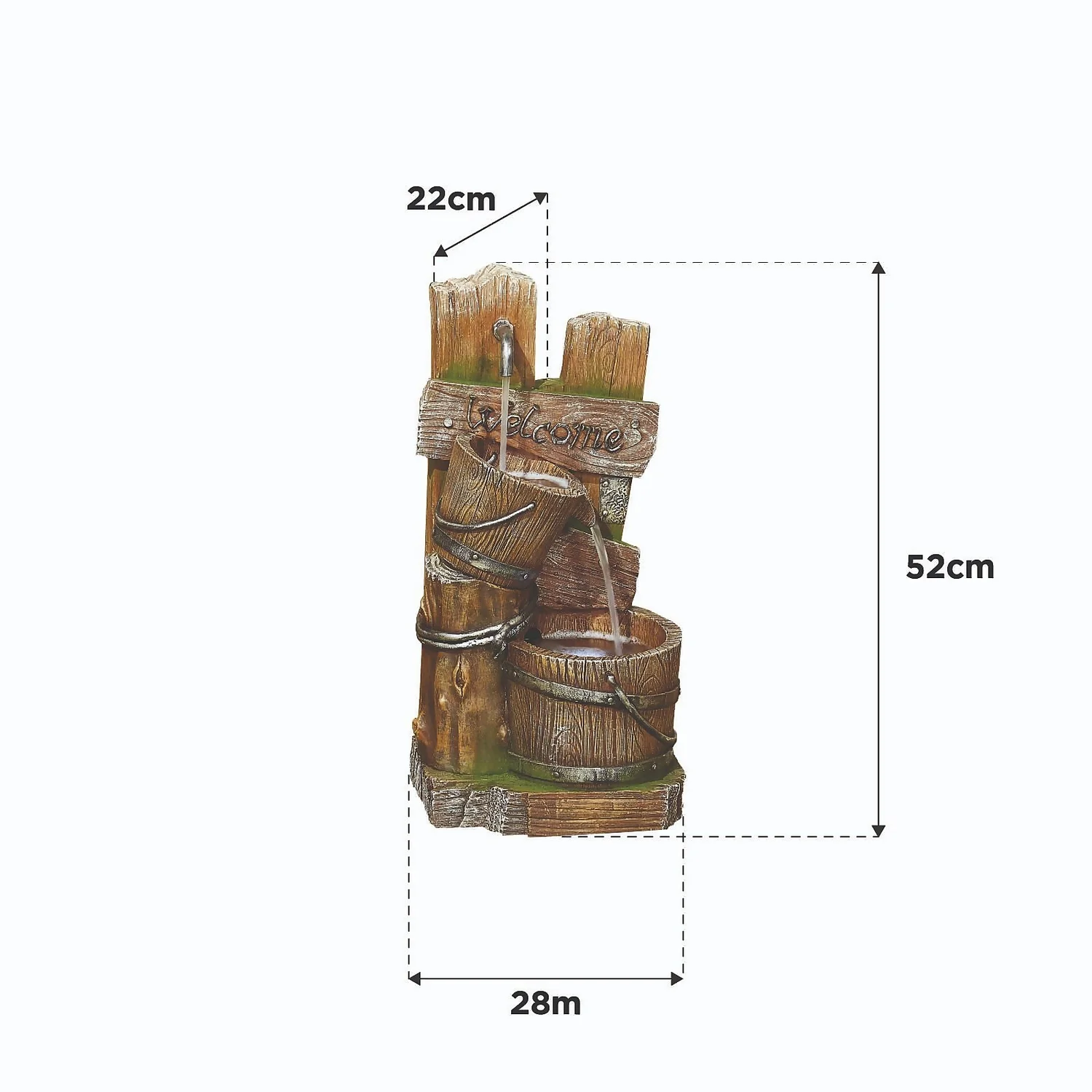 Stylish Fountain Fence Post Pours Water Feature With LEDs 4 Stylish Fountain Fence Post Pours Water Feature With LEDs - Image 4