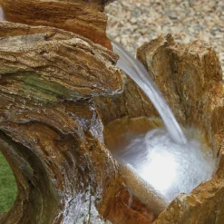 Stylish Fountain Knotted Willow Falls Water Feature With LEDs -Deals A Sunlit Garden Store 13846064 1674962028004922